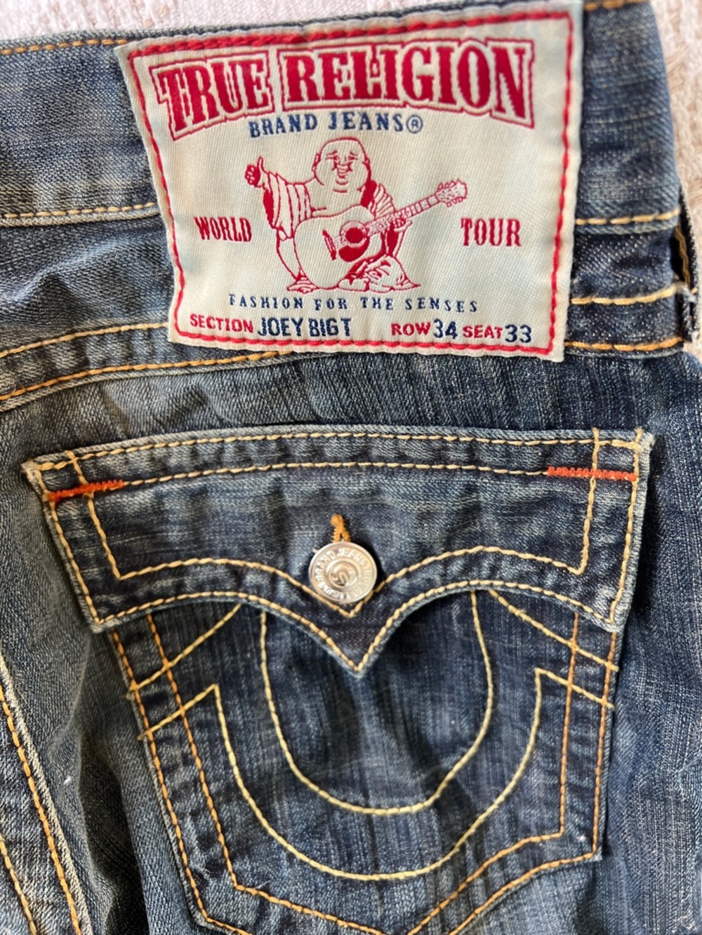 Men’s True Religion Distressed Jeans 36x34 - Picture 5 of 5